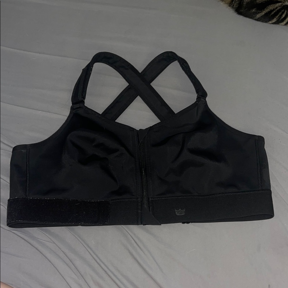 SHEFIT Black Sports Bra with Cross Back